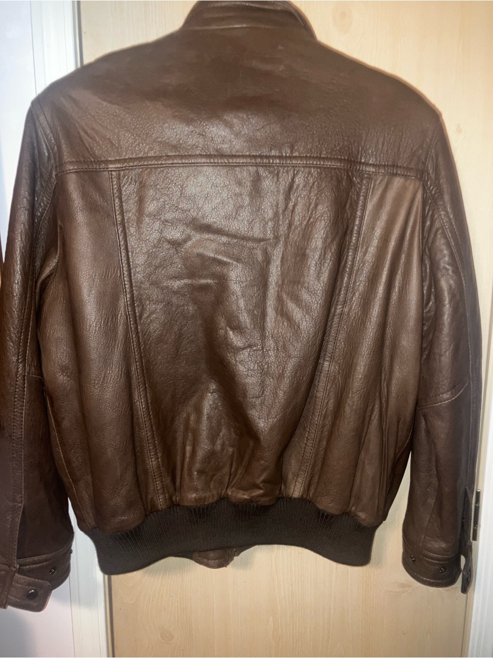 Marc New York Andrew Marc Men's Brown Leather Bomber Jacket - perfect condition